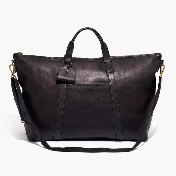 Madewell Handbags - Madewell Essential Overnight Bag in Black Leather